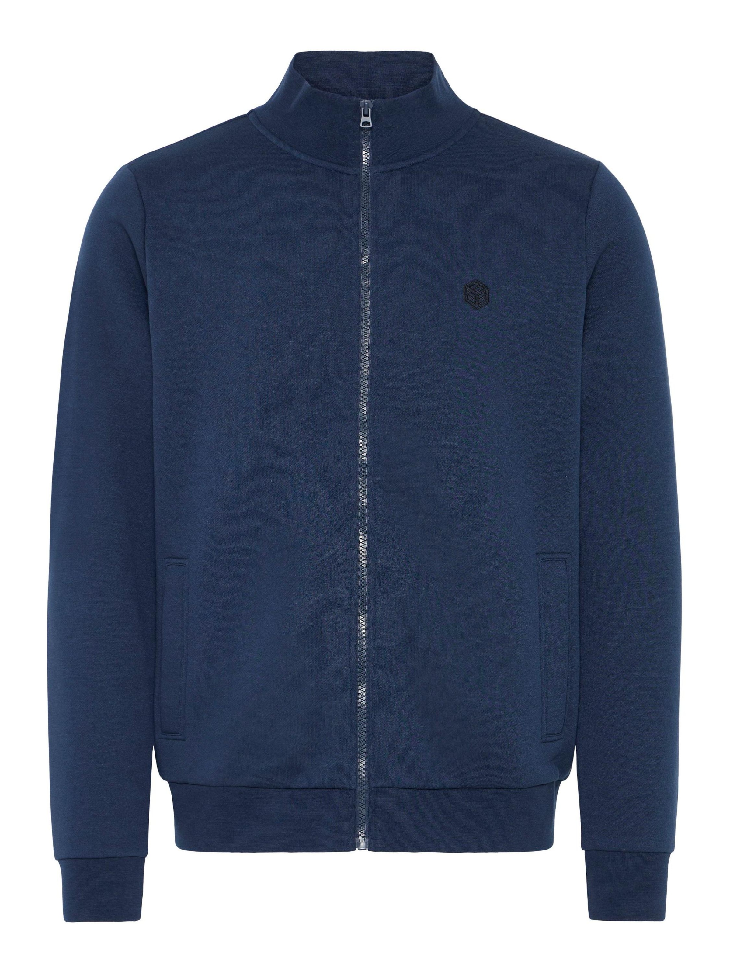 BLEND - Casaco em moletão ' BHTomi ' em azul: frente