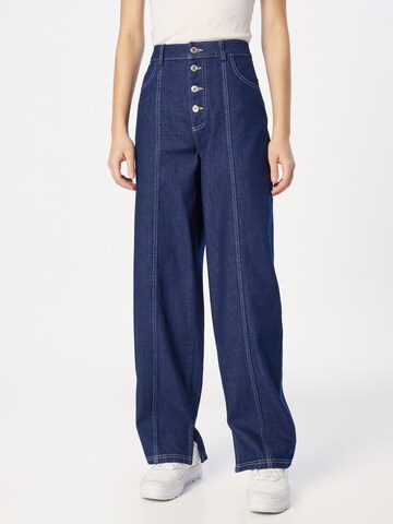 Hosbjerg Wide Leg Jeans in Blau: Vorderseite