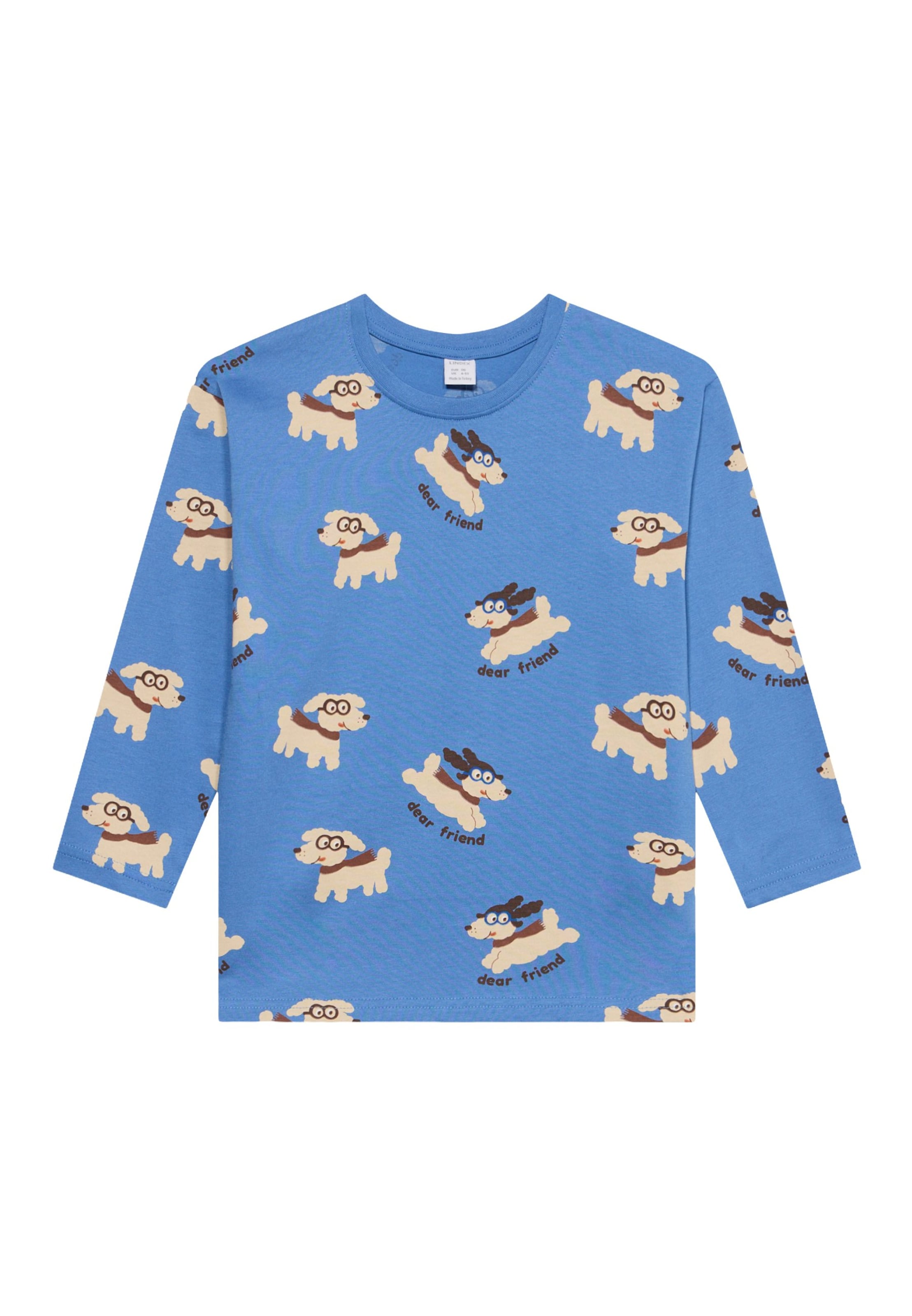 Lindex Shirt in 92 in Beige / Royal blue / Brown, Item view