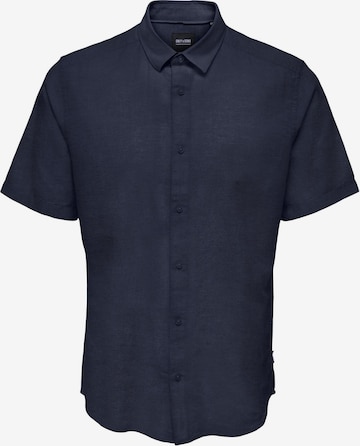 Only & Sons Button Up Shirt 'CAIDEN' in Blue: front