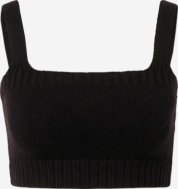 florence by mills exclusive for ABOUT YOU Knitted top 'Spruce Up' in Black: front