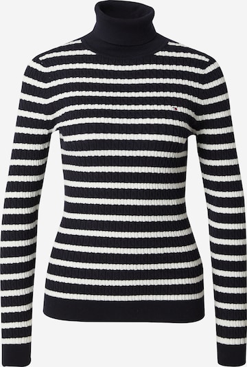 TOMMY HILFIGER Pullover in marine / weiß, Produktansicht