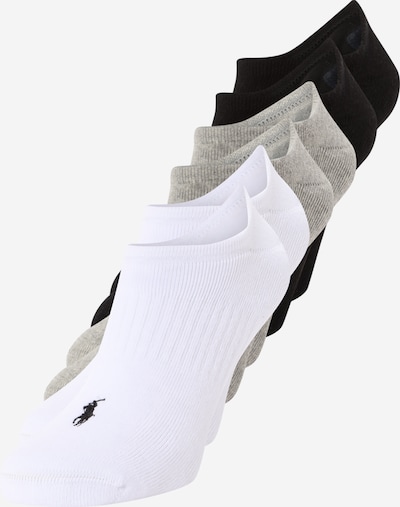 Polo Ralph Lauren Čarape u siva melange / crna / bijela, Pregled proizvoda