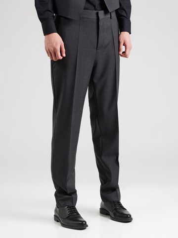 regular Pantaloni con piega frontale 'H-Lenon' di BOSS in grigio: frontale