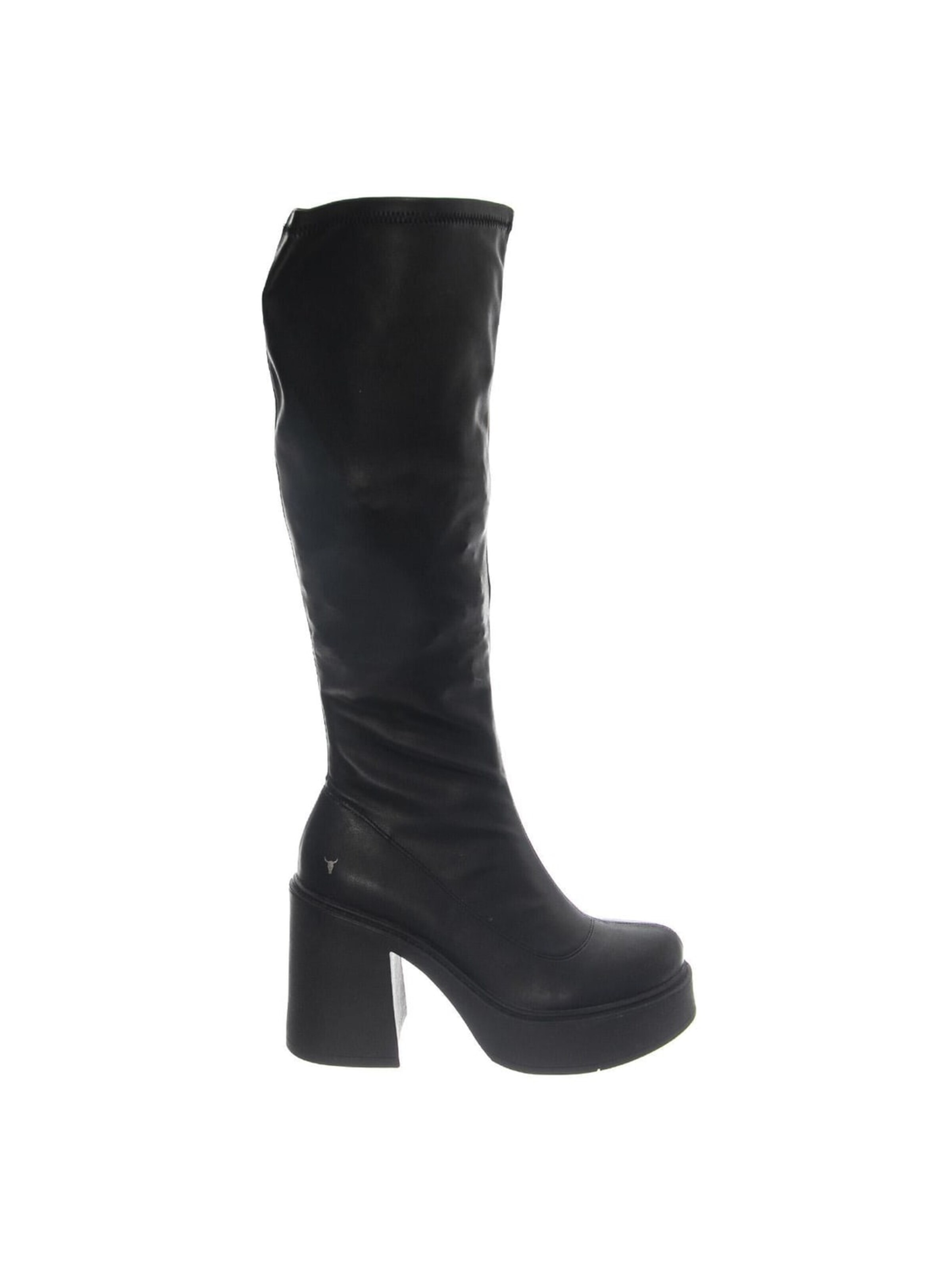 Stivale 'GOODBYE BLACK DRESS STRETCH PU' di Windsor Smith in nero: frontale