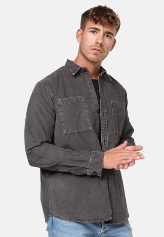 INDICODE JEANS Regular fit Overhemd 'Thyge' in Grijs