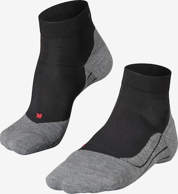 FALKE Athletic Socks 'RU4 Endurance Short' in Black: front