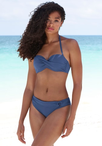 s.Oliver Balconette Bikini top in Blue: front