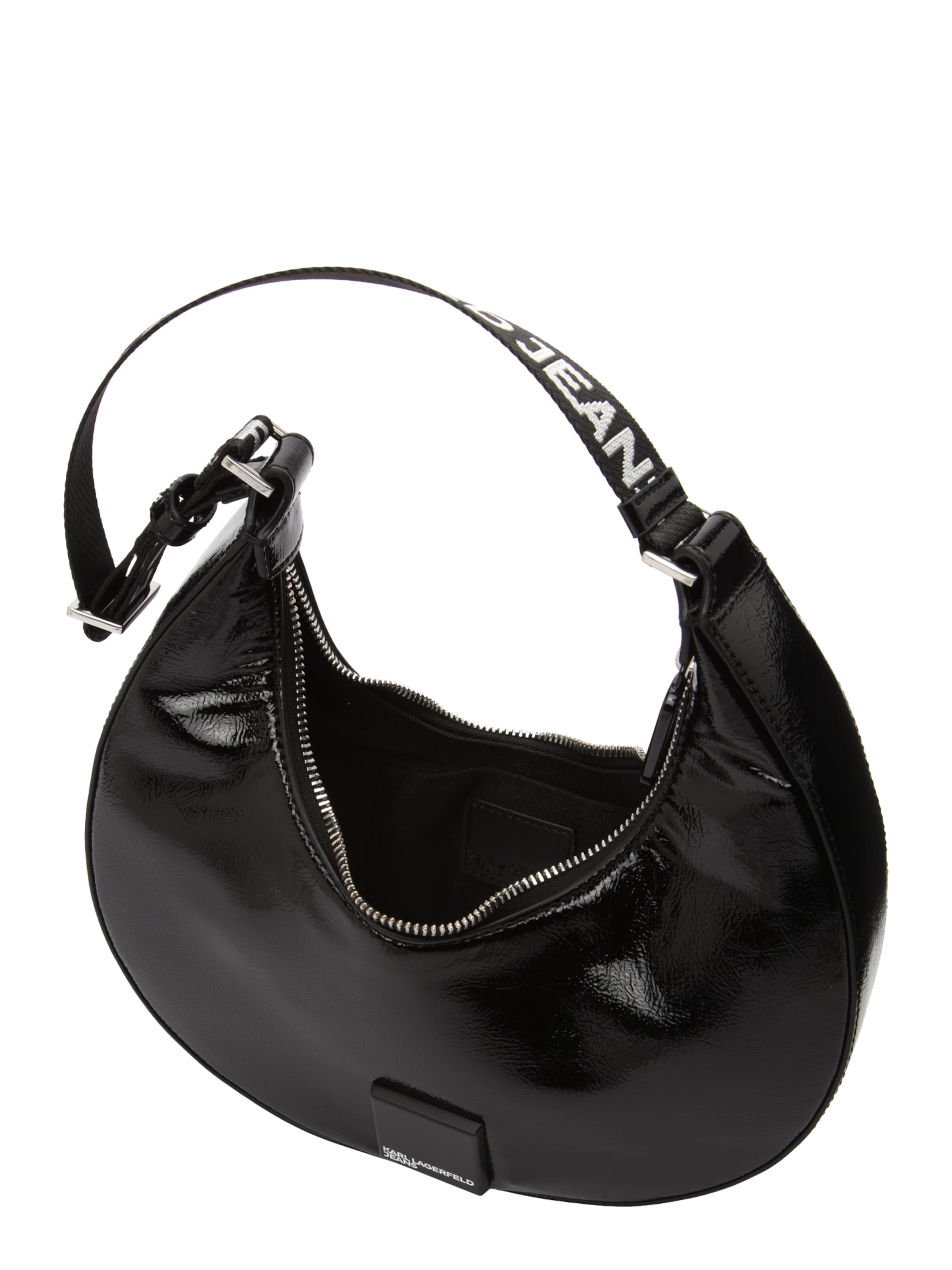 KARL LAGERFELD JEANS Schoudertas 'GLOSSY' in Zwart