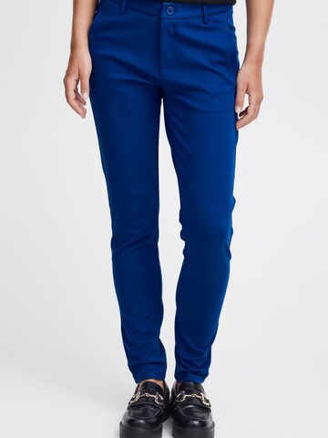 Coupe slim Pantalon chino ' LANO ' Fransa en bleu : devant