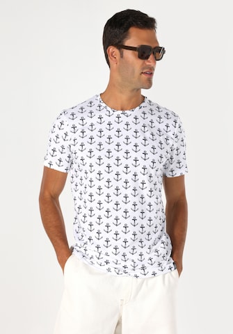 Colin's Shirt in Wit: voorkant