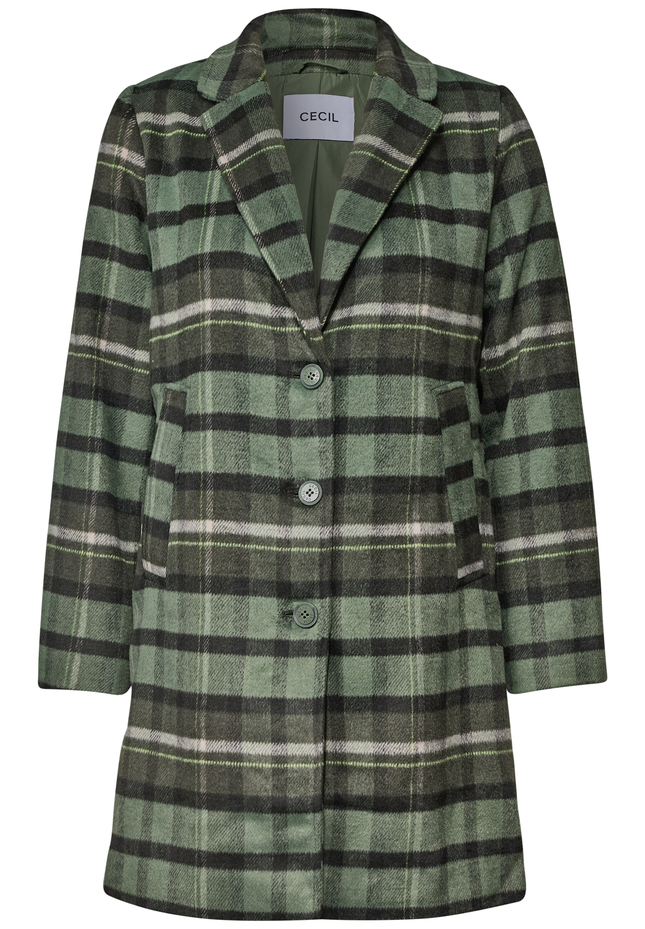 CECIL Reversmantel in Wolloptik in XXXL in khaki, Produktansicht