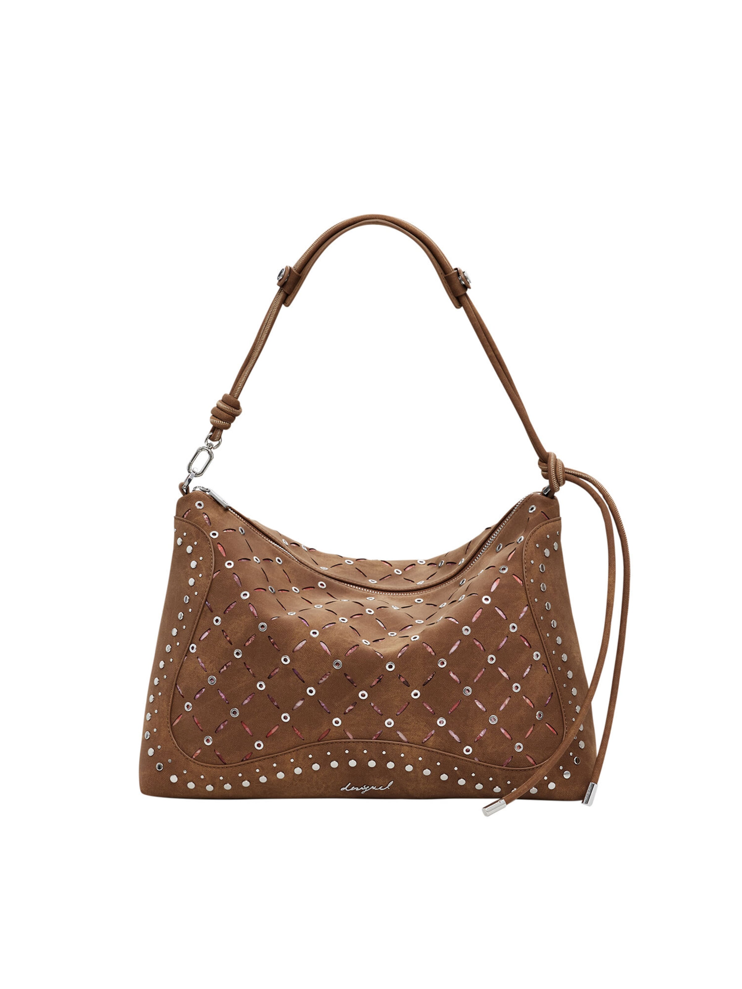 Desigual Τσάντα ώμου σε καφέ: μπροστά