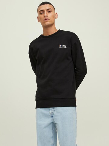 Sweat-shirt 'Jeep' JACK & JONES en noir : devant