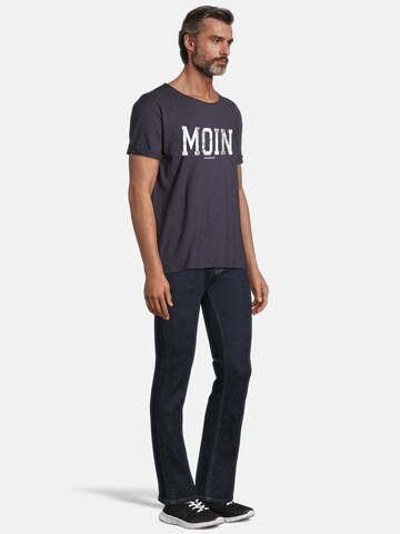 T-Shirt 'Kimm - Moin' salzhaut en bleu