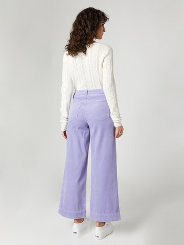 florence by mills exclusive for ABOUT YOU Wide leg Pants 'Dandelion' in Purple