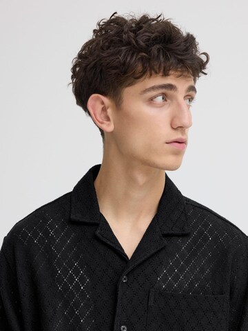 !Solid Comfort fit Overhemd ' SDTeagan ' in Zwart