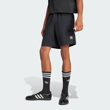 Loosefit Pantaloni cargo 'Trefoil Essentials' di ADIDAS ORIGINALS in nero: frontale