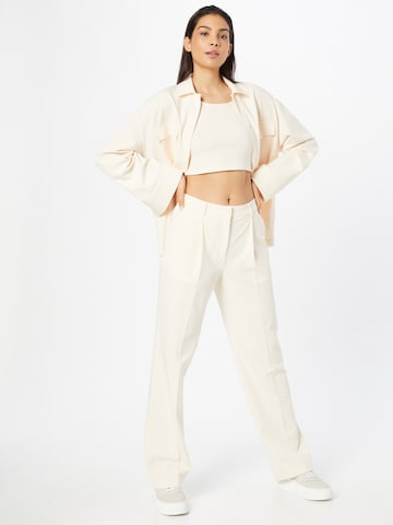 LENI KLUM x ABOUT YOU Loose fit Pleated Pants 'Eva' in Beige