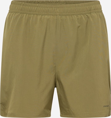 ENDURANCE Regular Workout Pants 'Kros' in Green: front