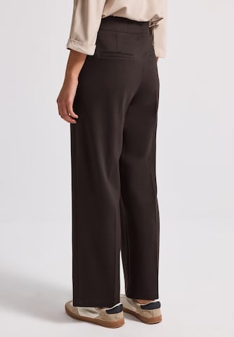 STREET ONE Wide Leg Hose in Schwarz