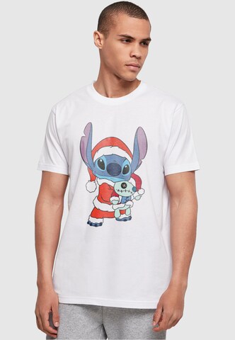 ABSOLUTE CULT Shirt 'Lilo And Stitch - Christmas' in White: front