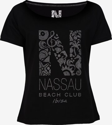 NASSAU Beach Club Shirt 'NB22003' in Zwart: voorkant