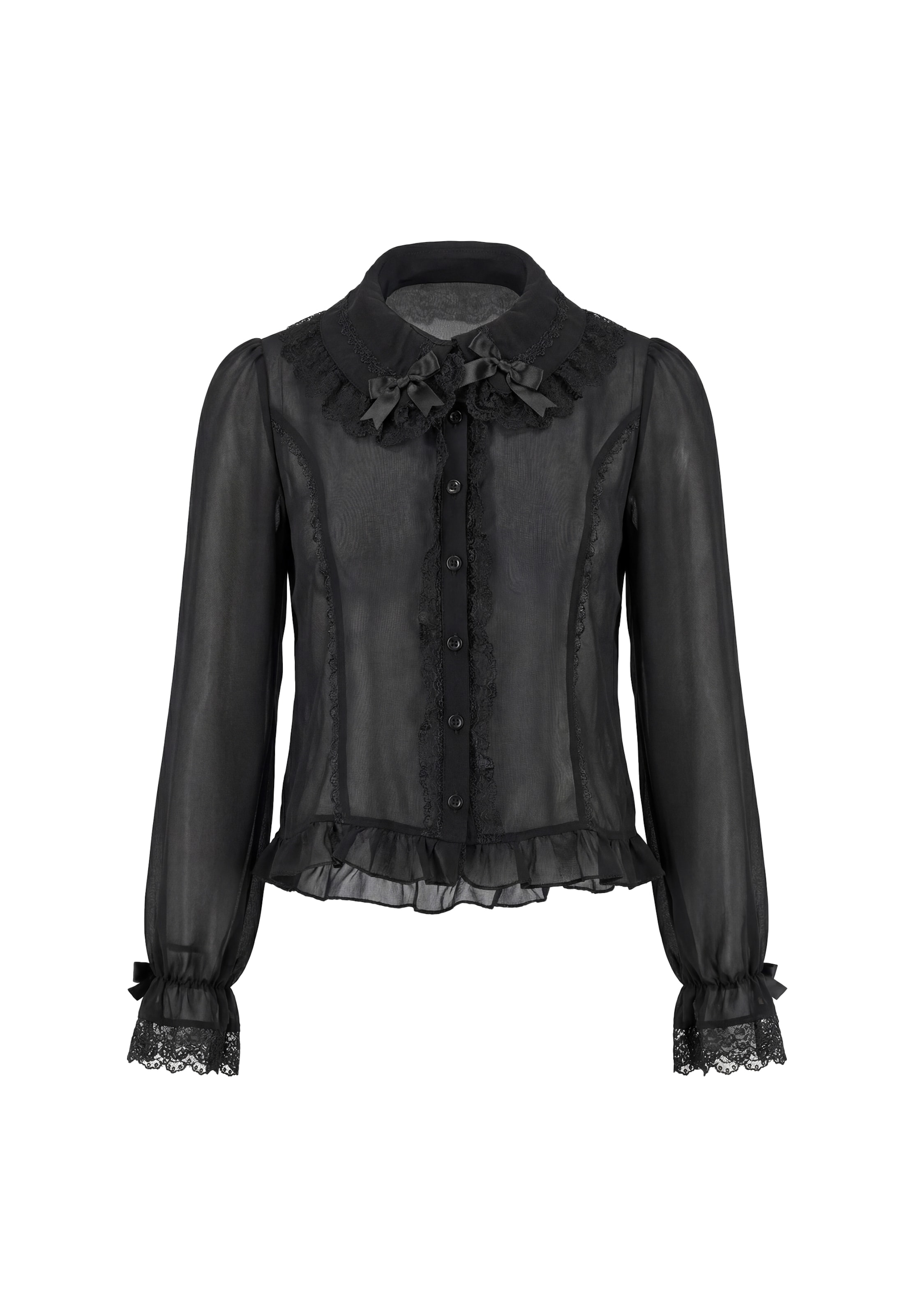 myMo ROCKS Bluse in Schwarz: Vorderseite