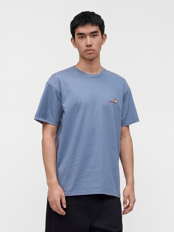 Carhartt WIP Póló 'American Script' - kék: elől