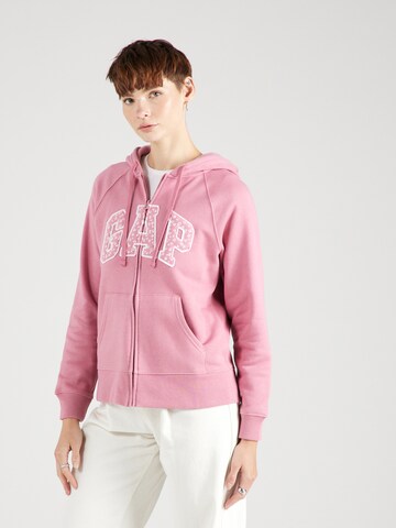 Veste de survêtement GAP en rose : devant