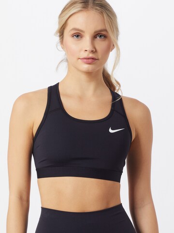 Regular Sutien sport de la NIKE pe negru: față