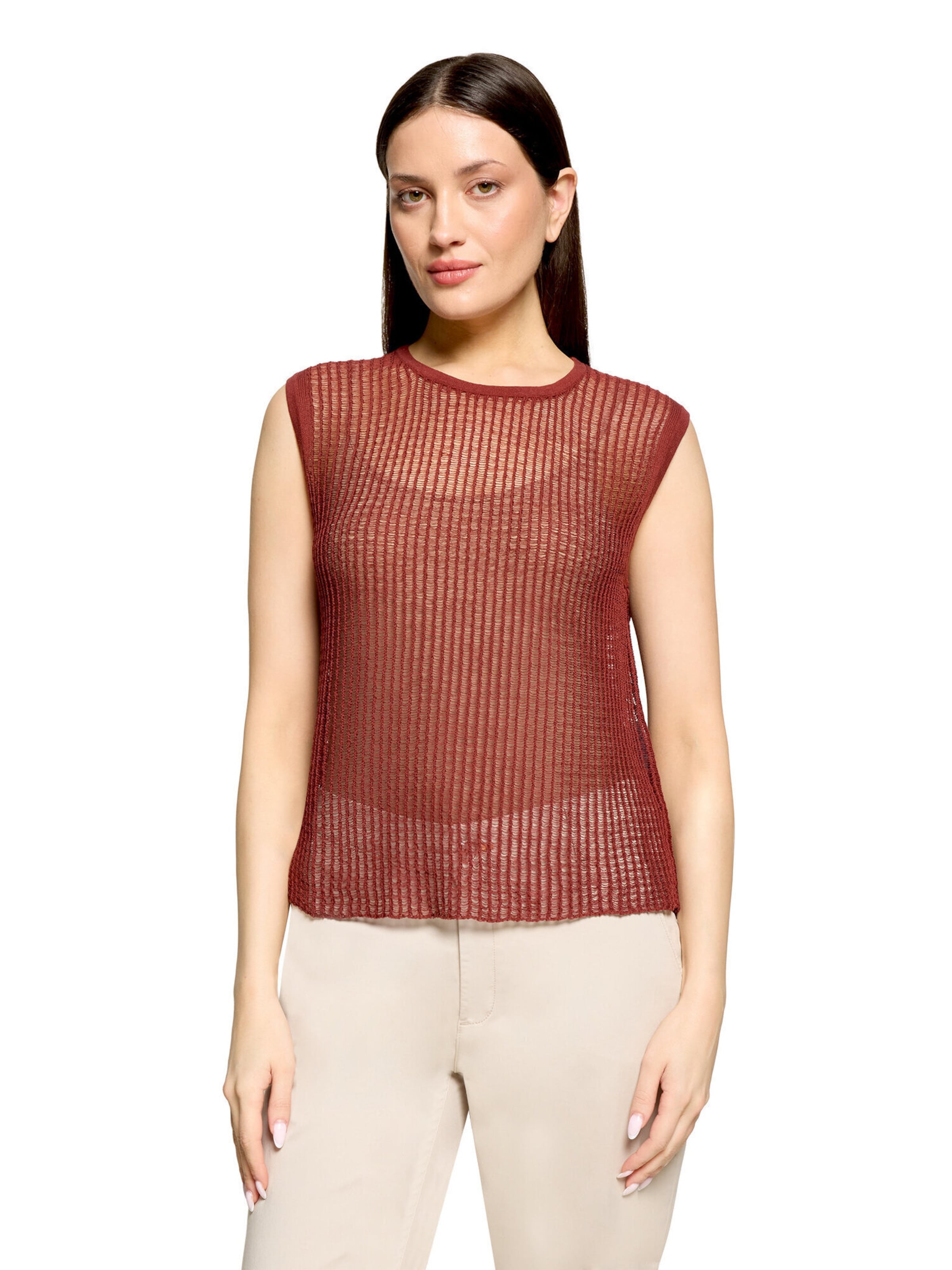 Tops en tricot Cartoon en marron : devant