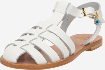 Marietta's Fantasy Strap sandal 'Krinio' in White: front