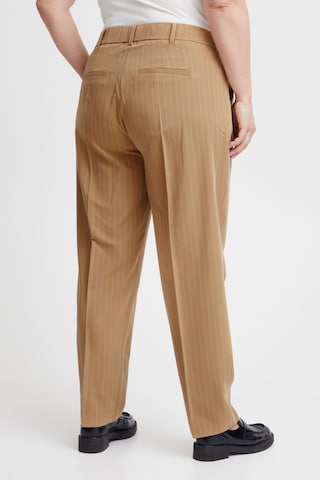 Fransa Regular Pleated Pants in Brown