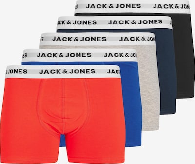 JACK & JONES Boxershorts in de kleur Blauw / Navy / Grijs gemêleerd / Lichtrood / Zwart, Productweergave