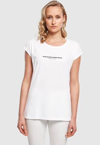 Merchcode Shirt 'WD - Believe In Yourself' in White: front