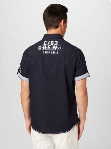 CAMP DAVID Regular fit Button Up Shirt in Blue