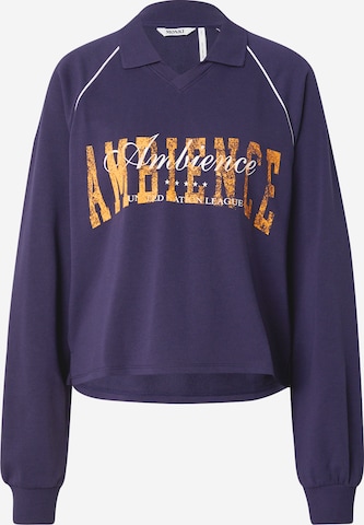 Sweat-shirt Monki en bleu : devant