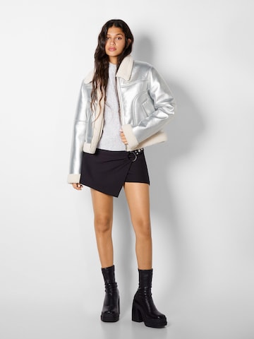 Veste mi-saison Bershka en argent