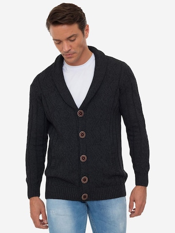 Sir Raymond Tailor Knit Cardigan 'Delhi' in Grey: front