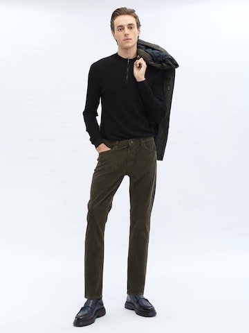 KİP Slimfit Kalhoty – zelená: přední strana