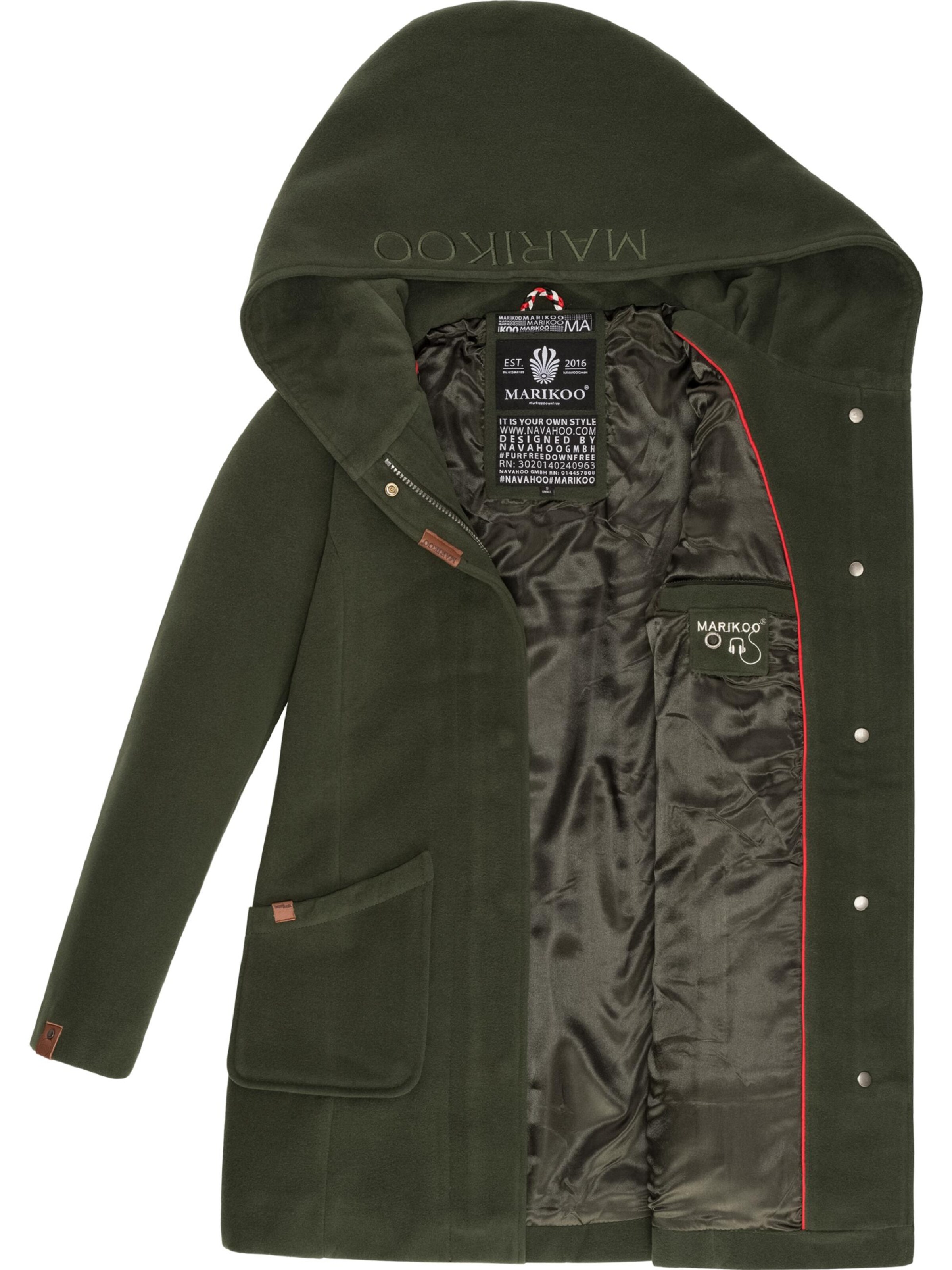 MARIKOO Overgangsfrakke 'Maikoo' i grøn