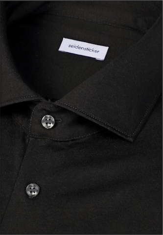 SEIDENSTICKER Slim Fit Hemd in Schwarz