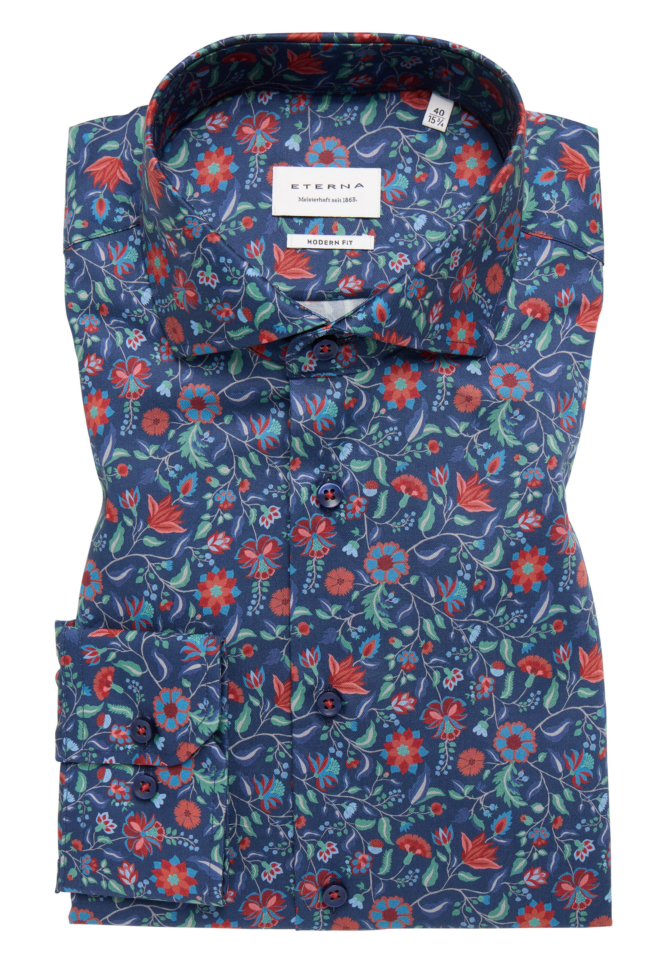 ETERNA Regular fit Button Up Shirt 'Modern fit' in Blue