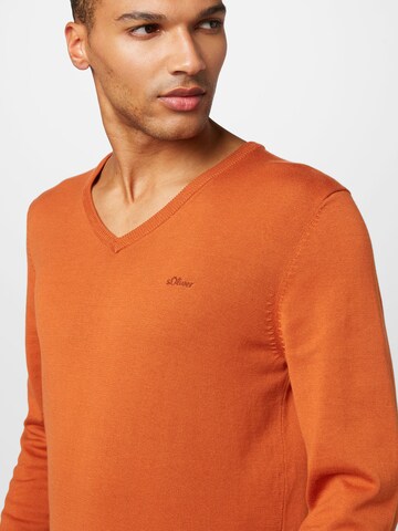 s.Oliver Orange Dark YOU | ABOUT Sweater in