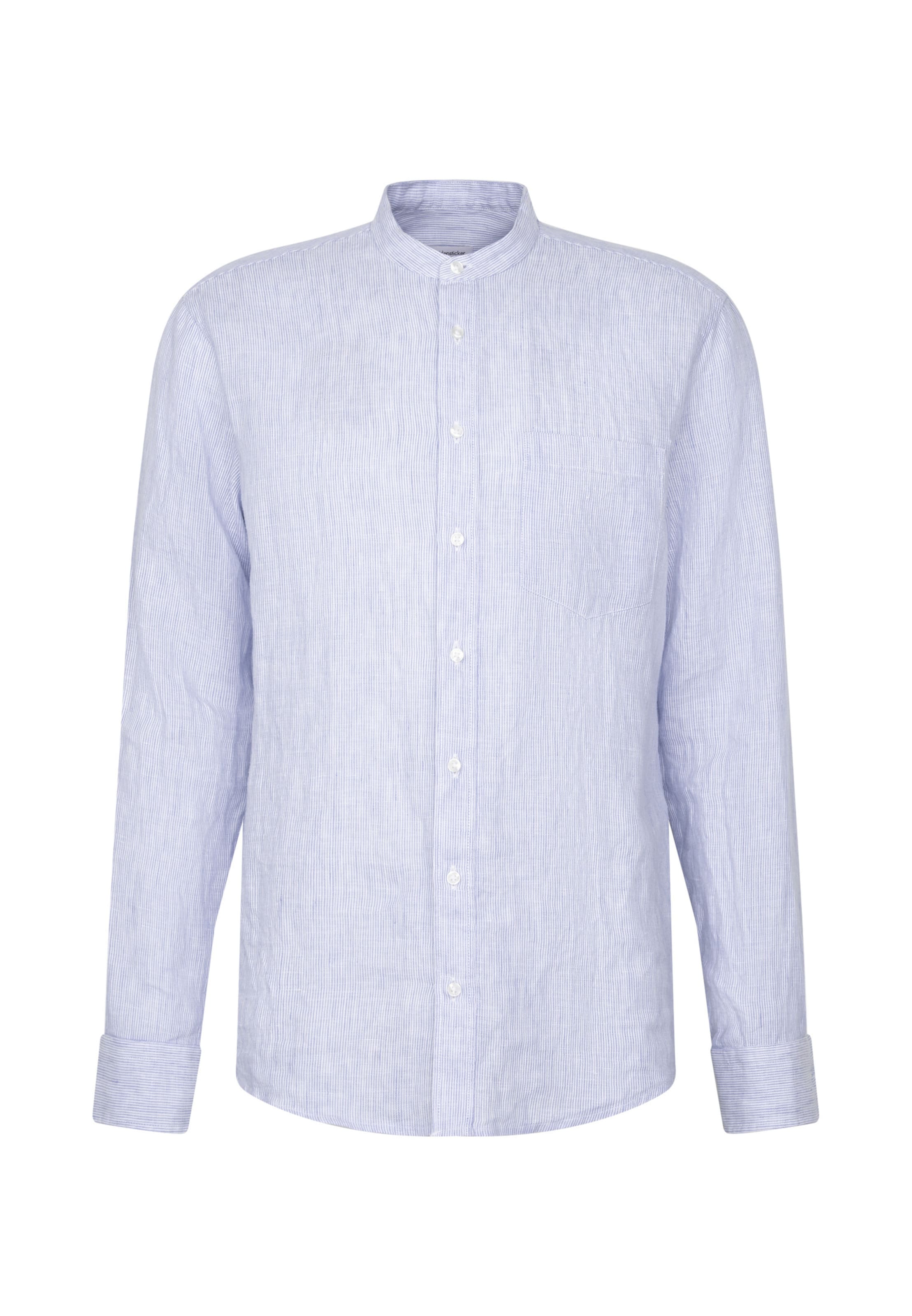 Coupe regular Chemise 'Smart Linen' SEIDENSTICKER en bleu : devant
