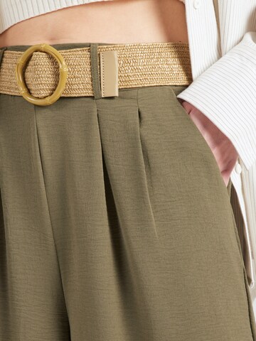 Hailys Wide Leg Bukser med lægfolder 'Li44ora' i grøn