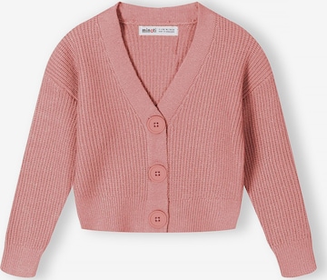 MINOTI Knit cardigan in Pink: front