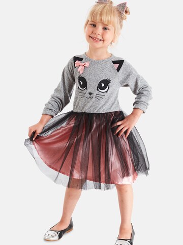 Robe 'Gauzy Cat' Denokids en gris : devant