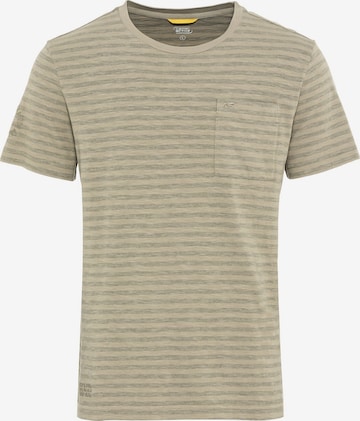CAMEL ACTIVE Kurzarm T-Shirt aus einem angenehmen Baumwollmix in Grün: predná strana